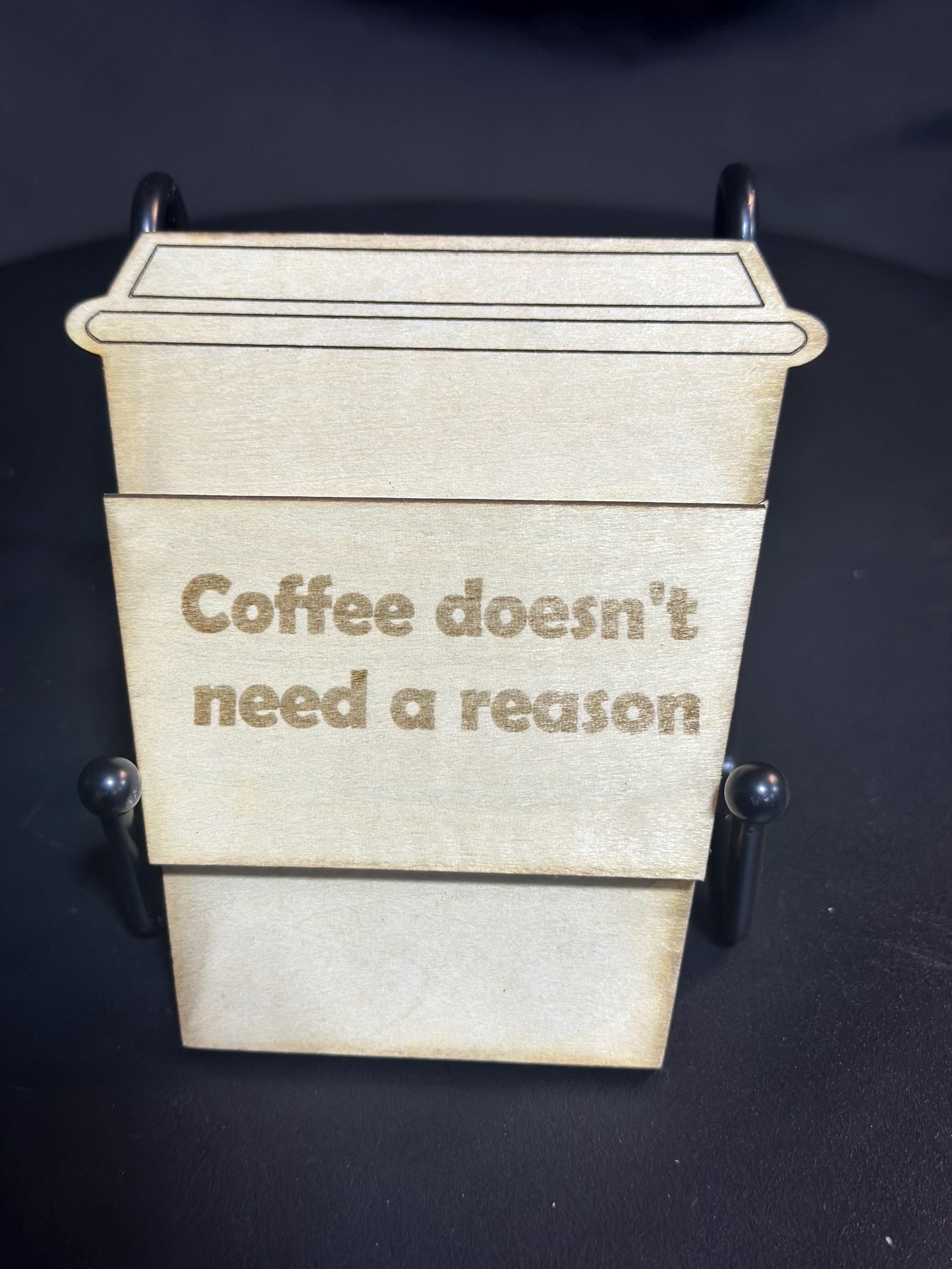 Wooden Coffee Cup Gift Card Holders