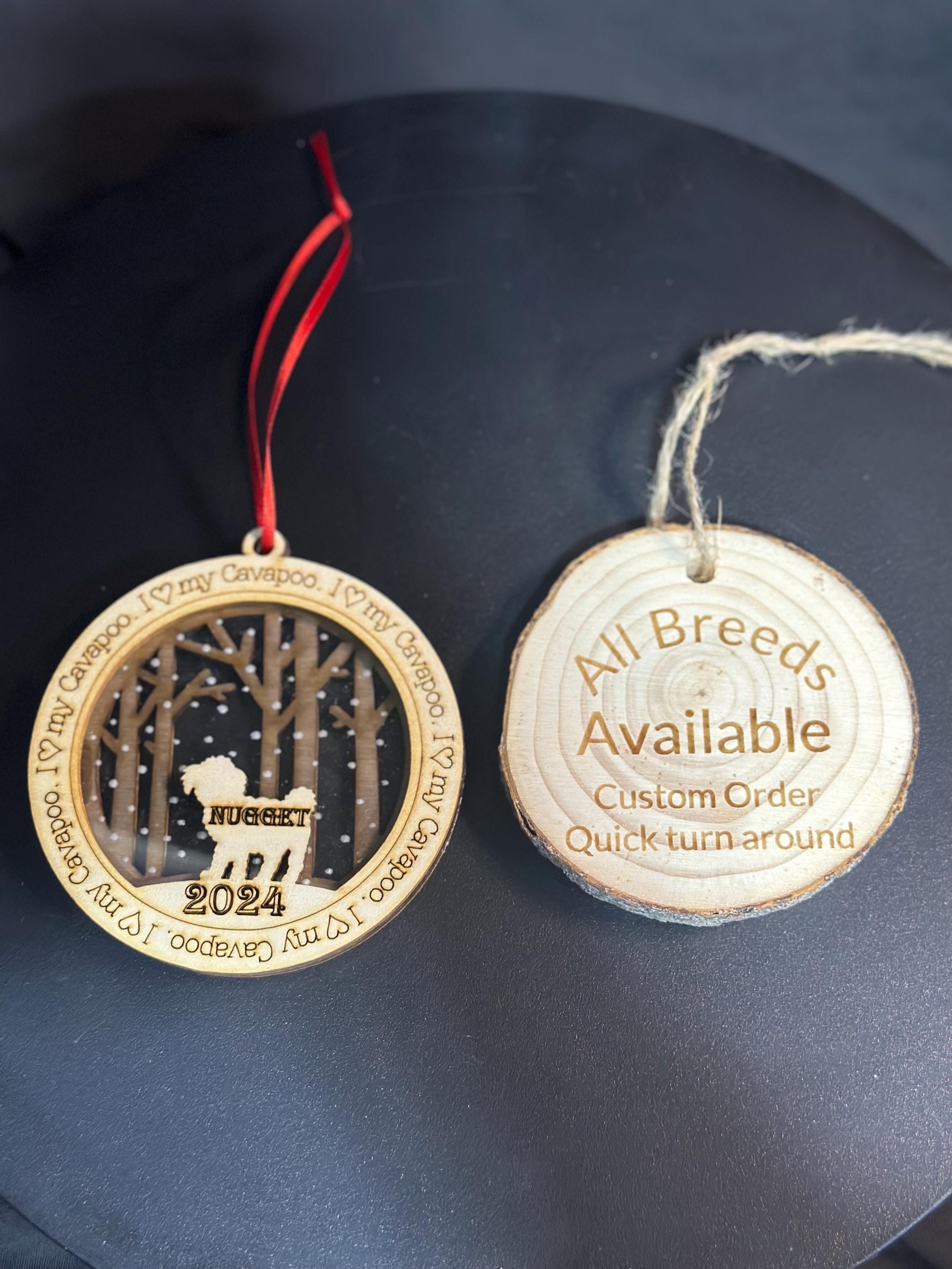 I Love My Dog Customizable Ornament