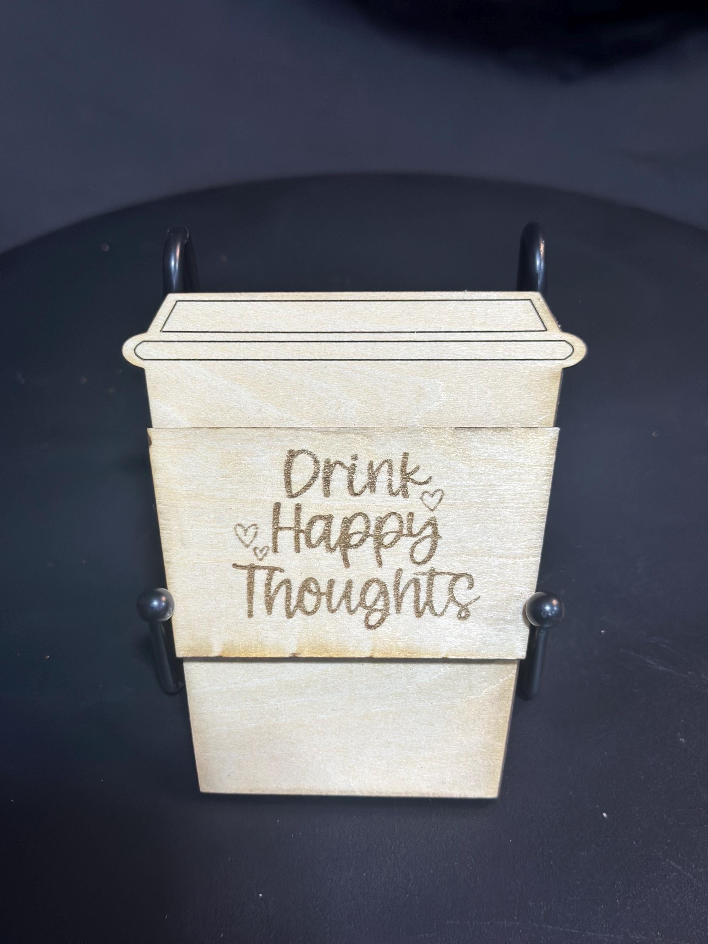 Wooden Coffee Cup Gift Card Holders