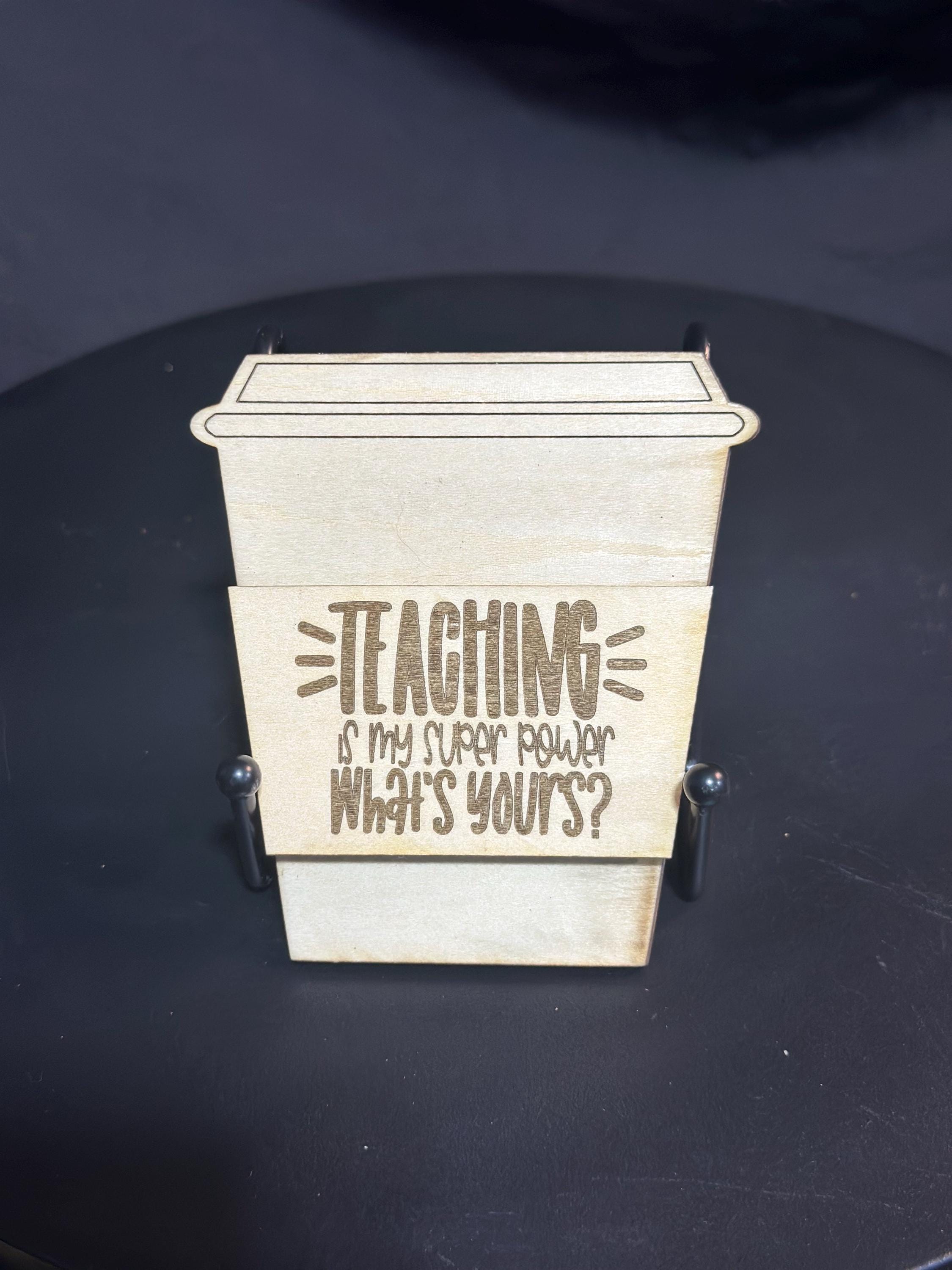 Wooden Coffee Cup Gift Card Holders