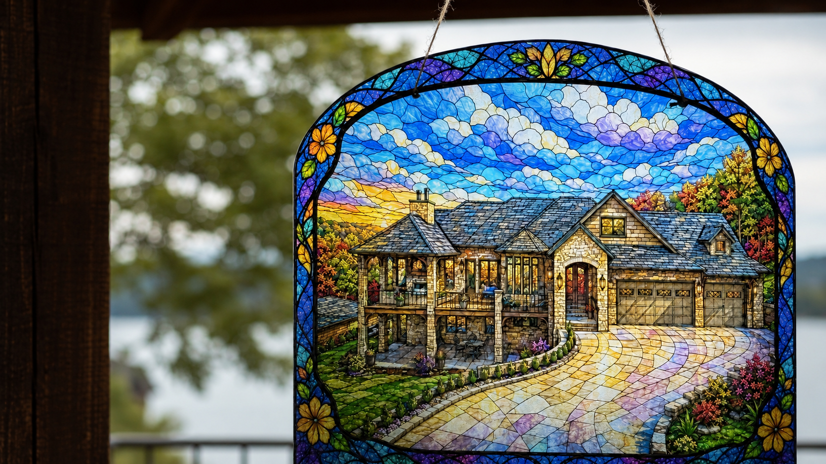 Custom house portrait artwork handcrafted by Precision Customs
