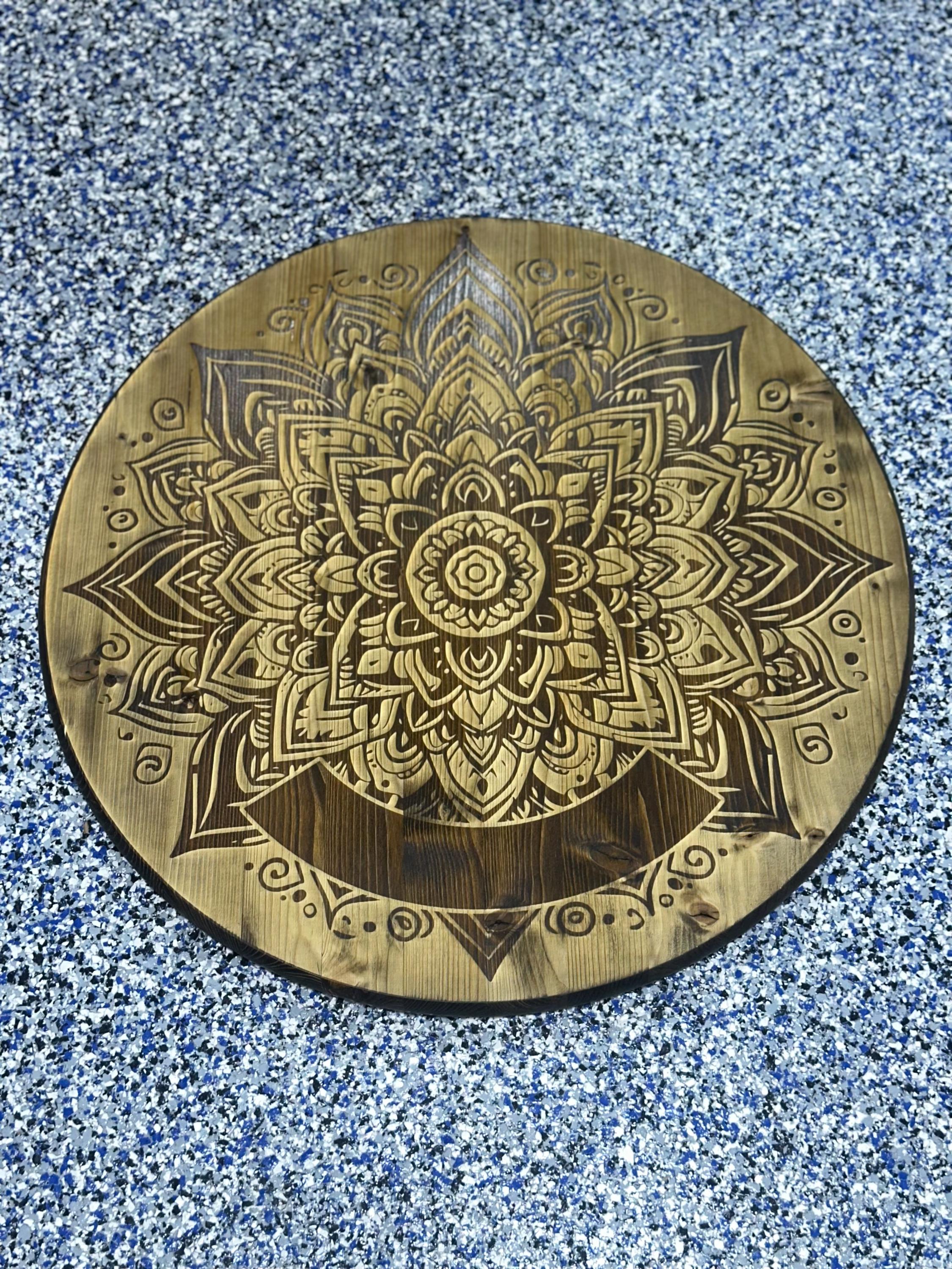 Wooden Mandala Engraving