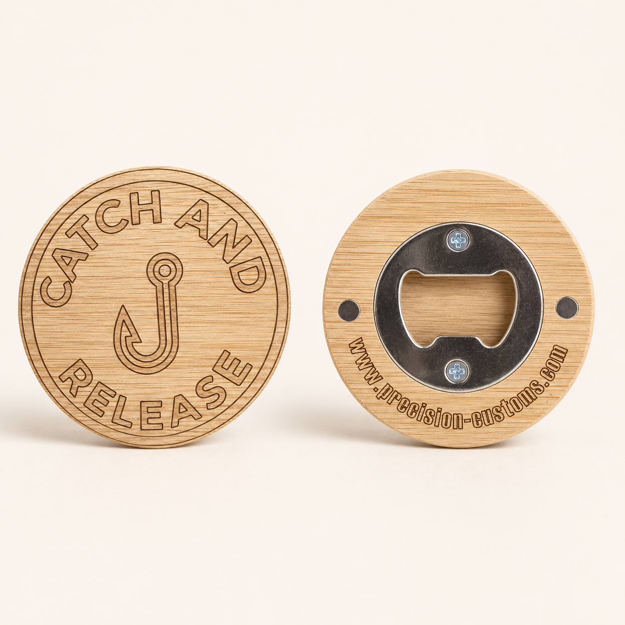 Catch and Release bottle opener front and back
