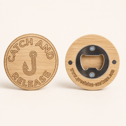 Catch and Release bottle opener front and back