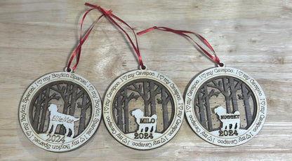 I Love My Dog Customizable Ornament