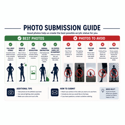 Personalized Sports Action Statue – Custom Athlete Photo Acrylic Standee