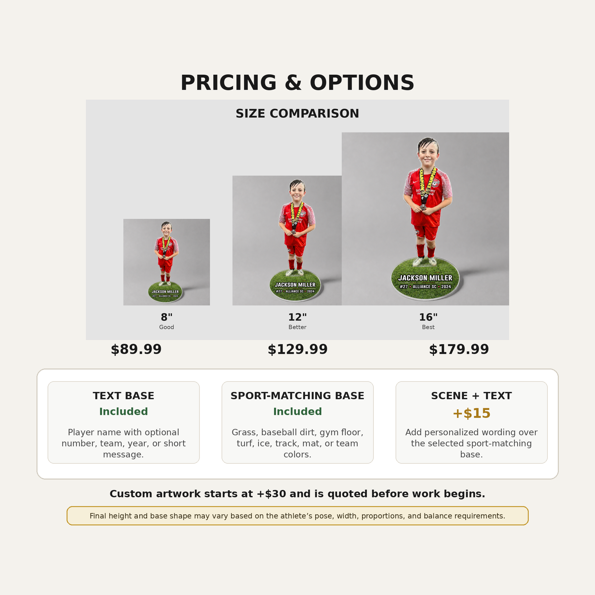 Personalized Sports Action Statue – Custom Athlete Photo Acrylic Standee