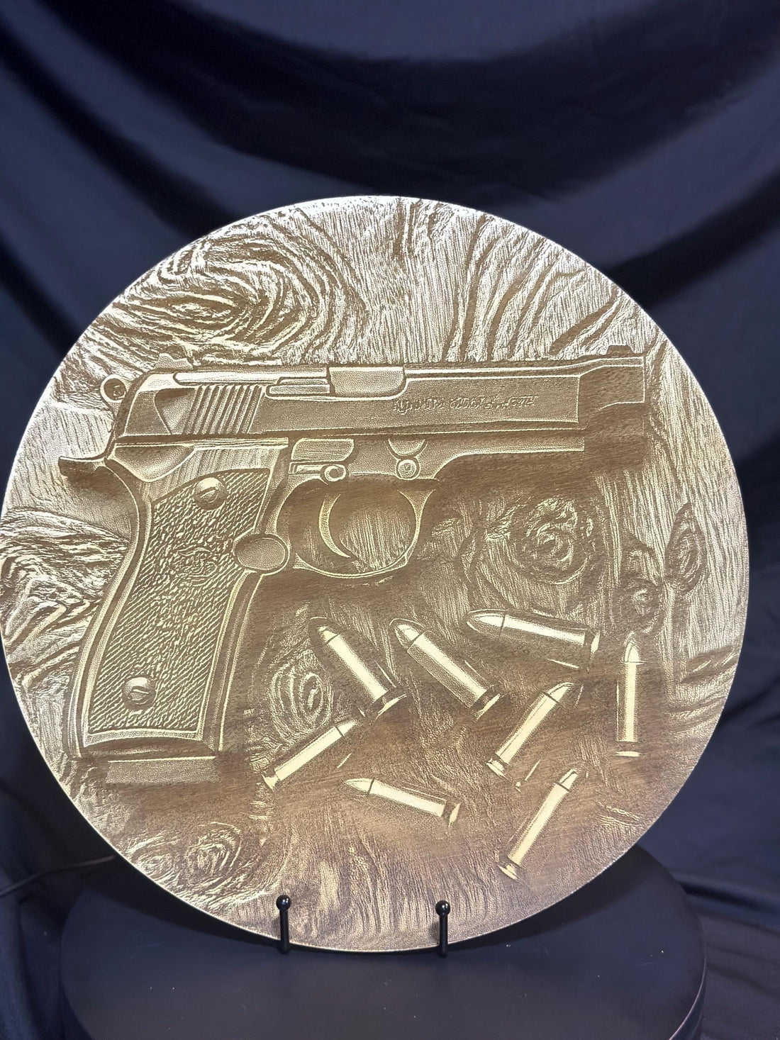 3D Engraved Pistol Decor