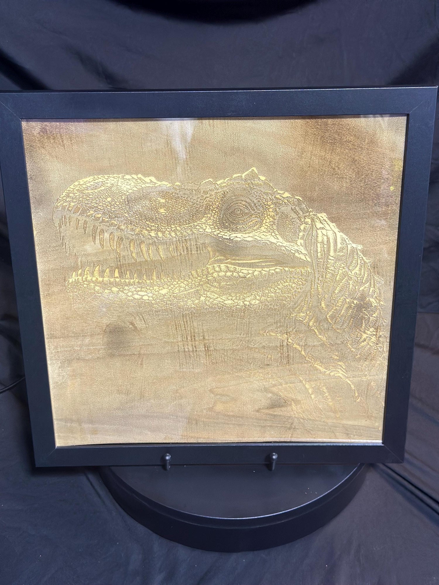 Framed 3D Dinosaur Engraving
