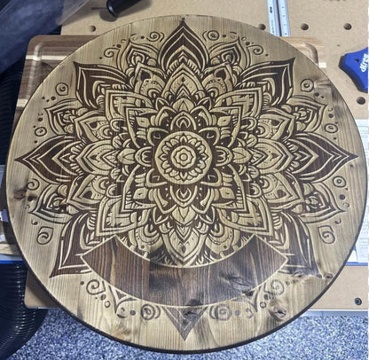 Wooden Mandala Engraving