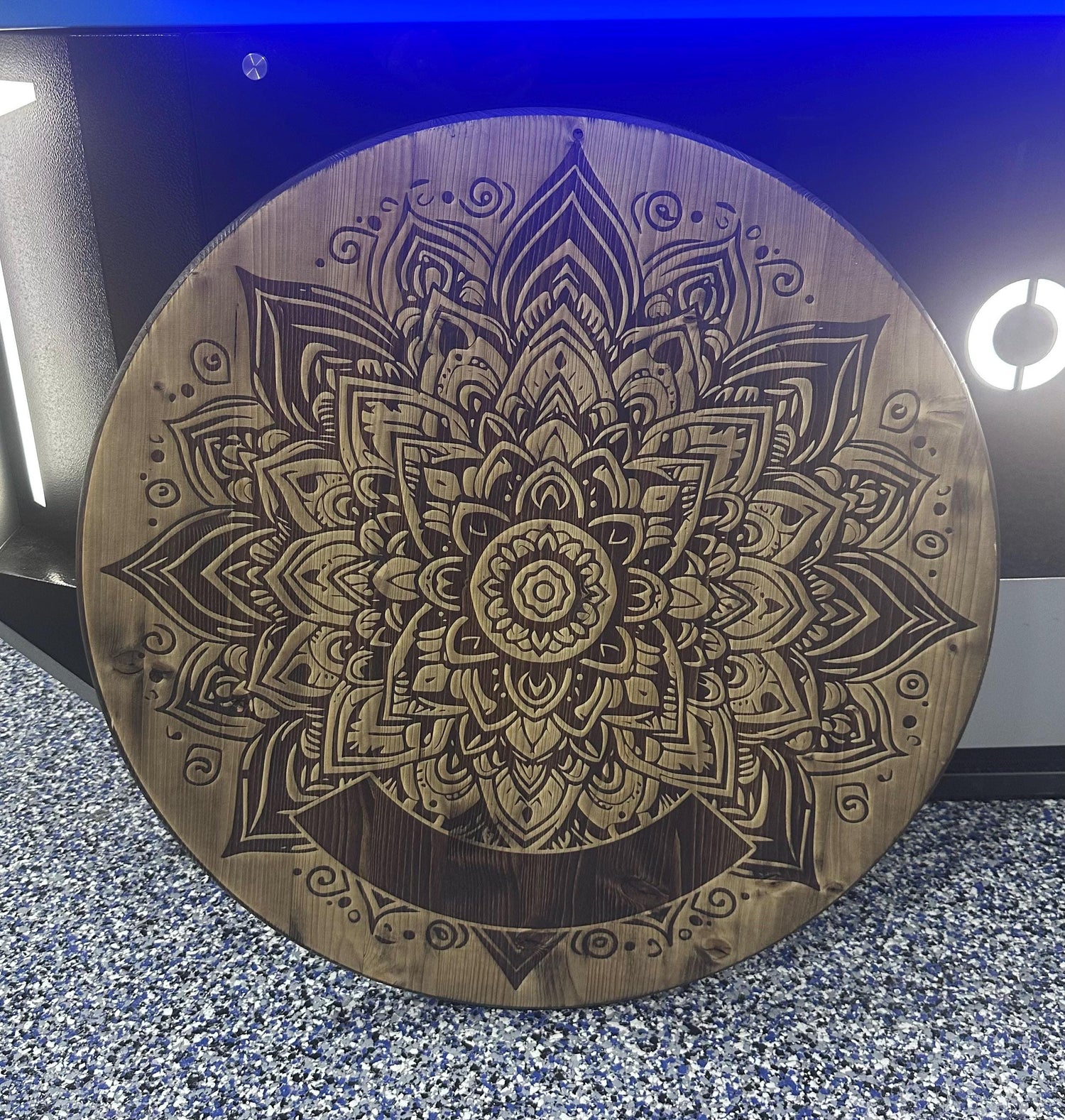 Wooden Mandala Engraving