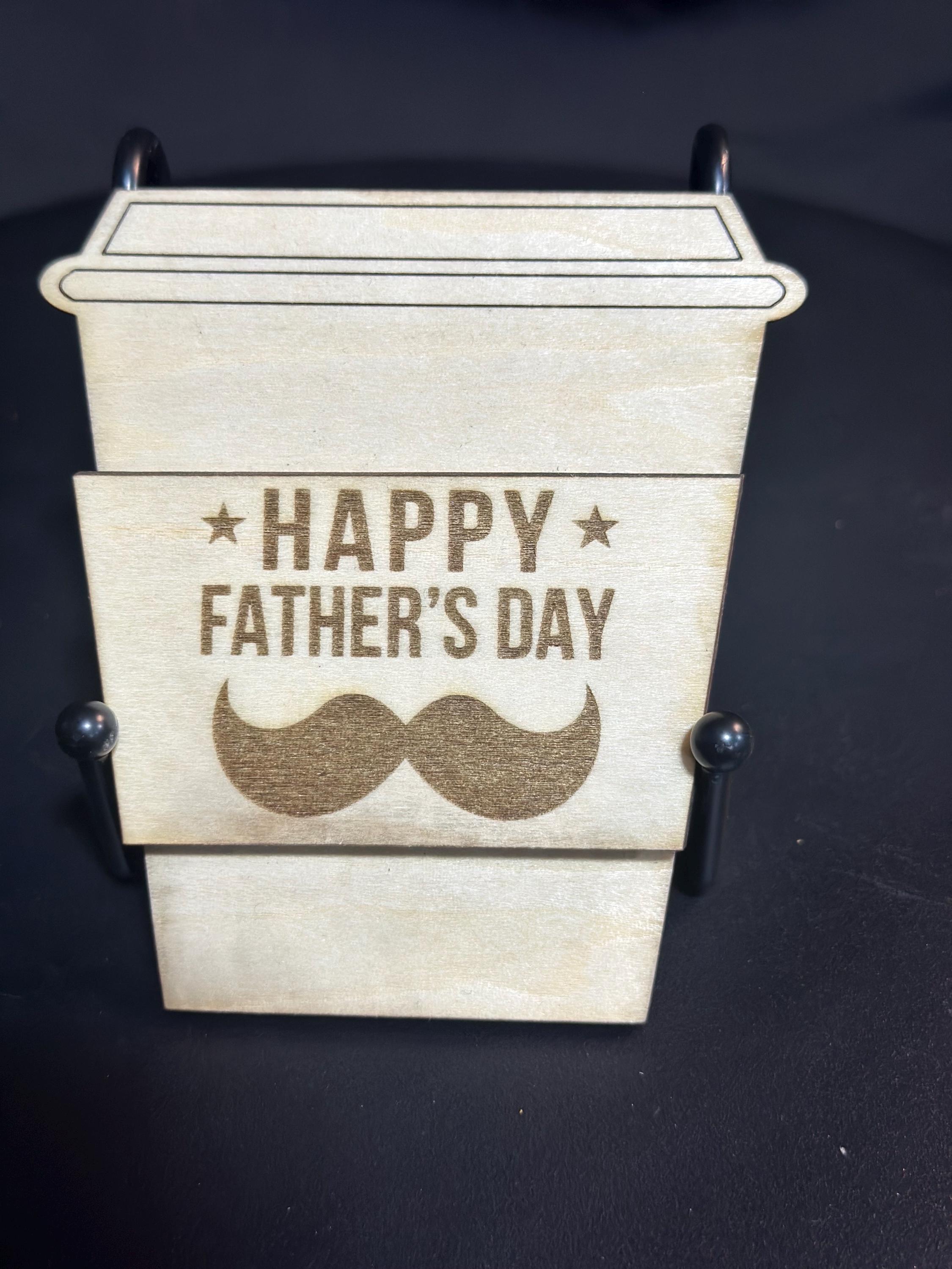 Wooden Coffee Cup Gift Card Holders