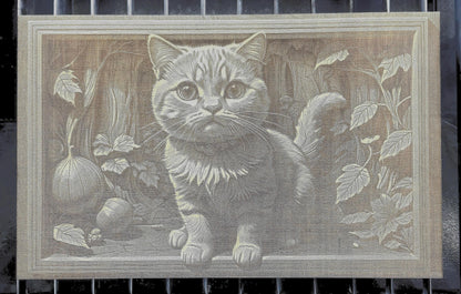 3D Cat Engraving