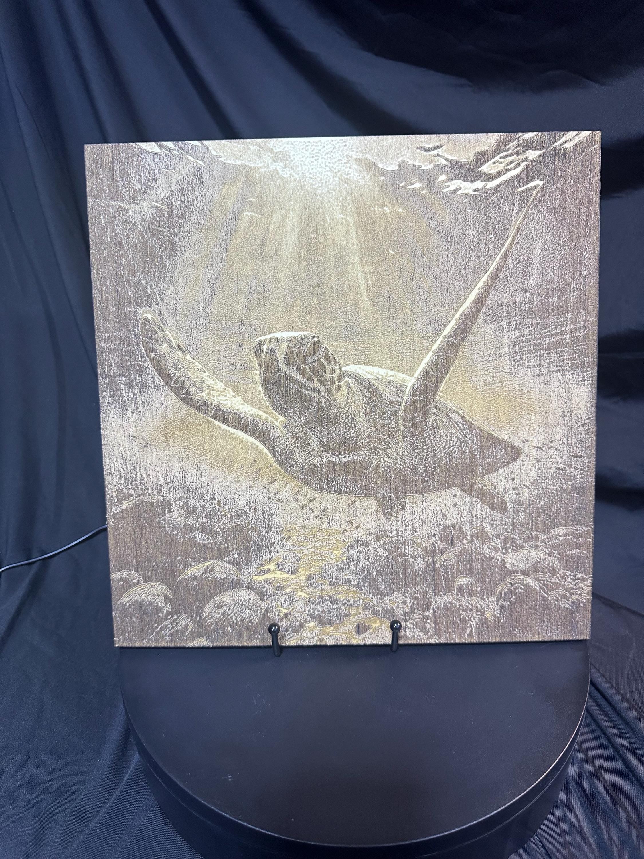 3D Sea Turtle Engraving