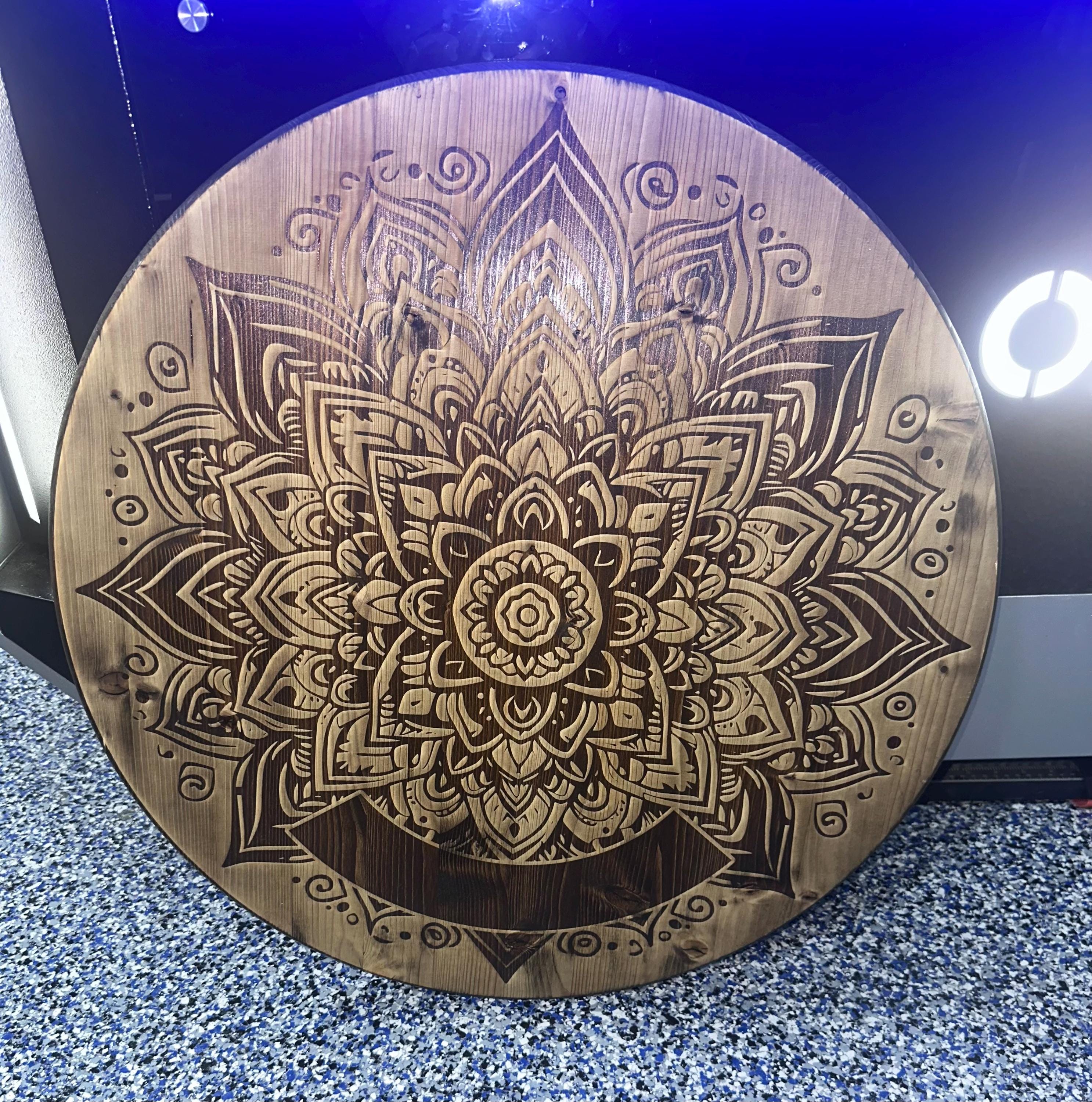 Wooden Mandala Engraving