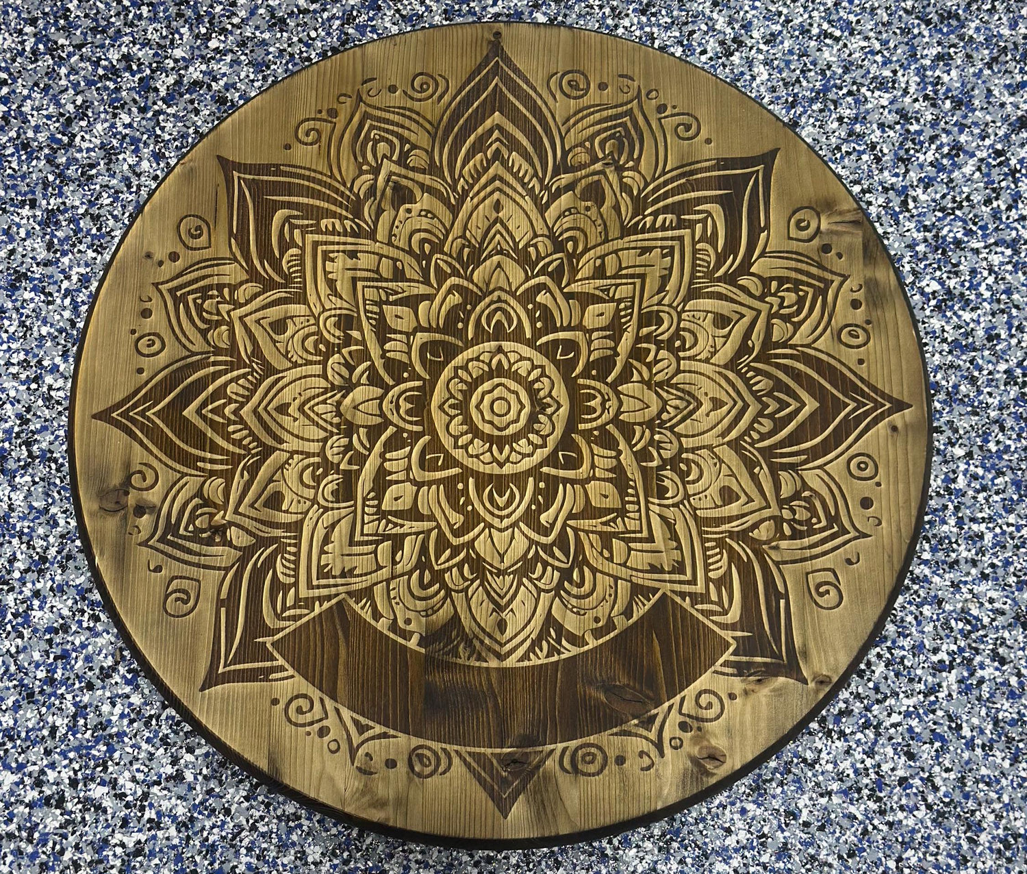 Wooden Mandala Engraving