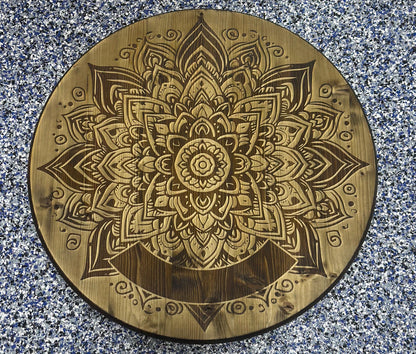 Wooden Mandala Engraving