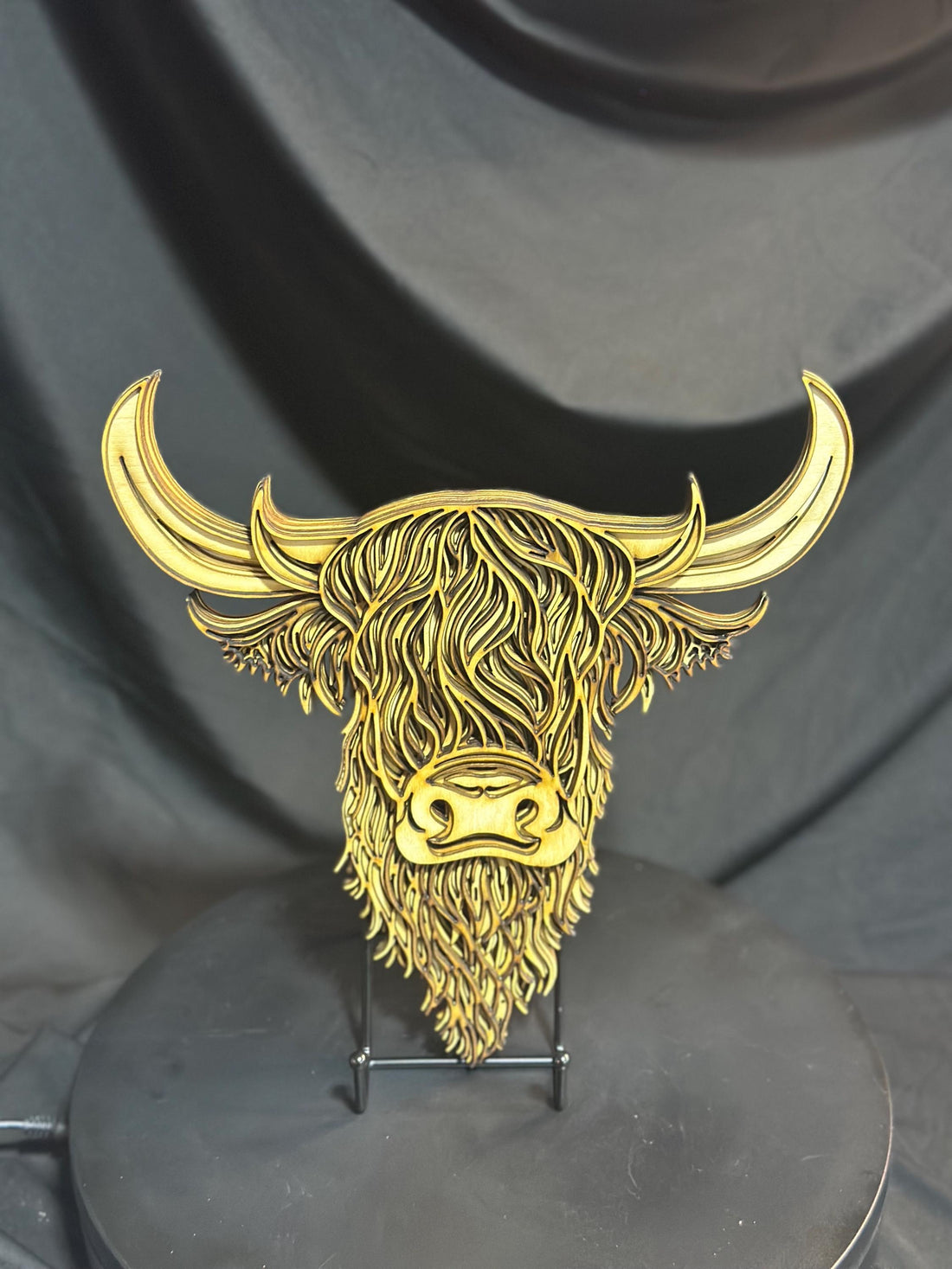 3D Layered Highland Cow