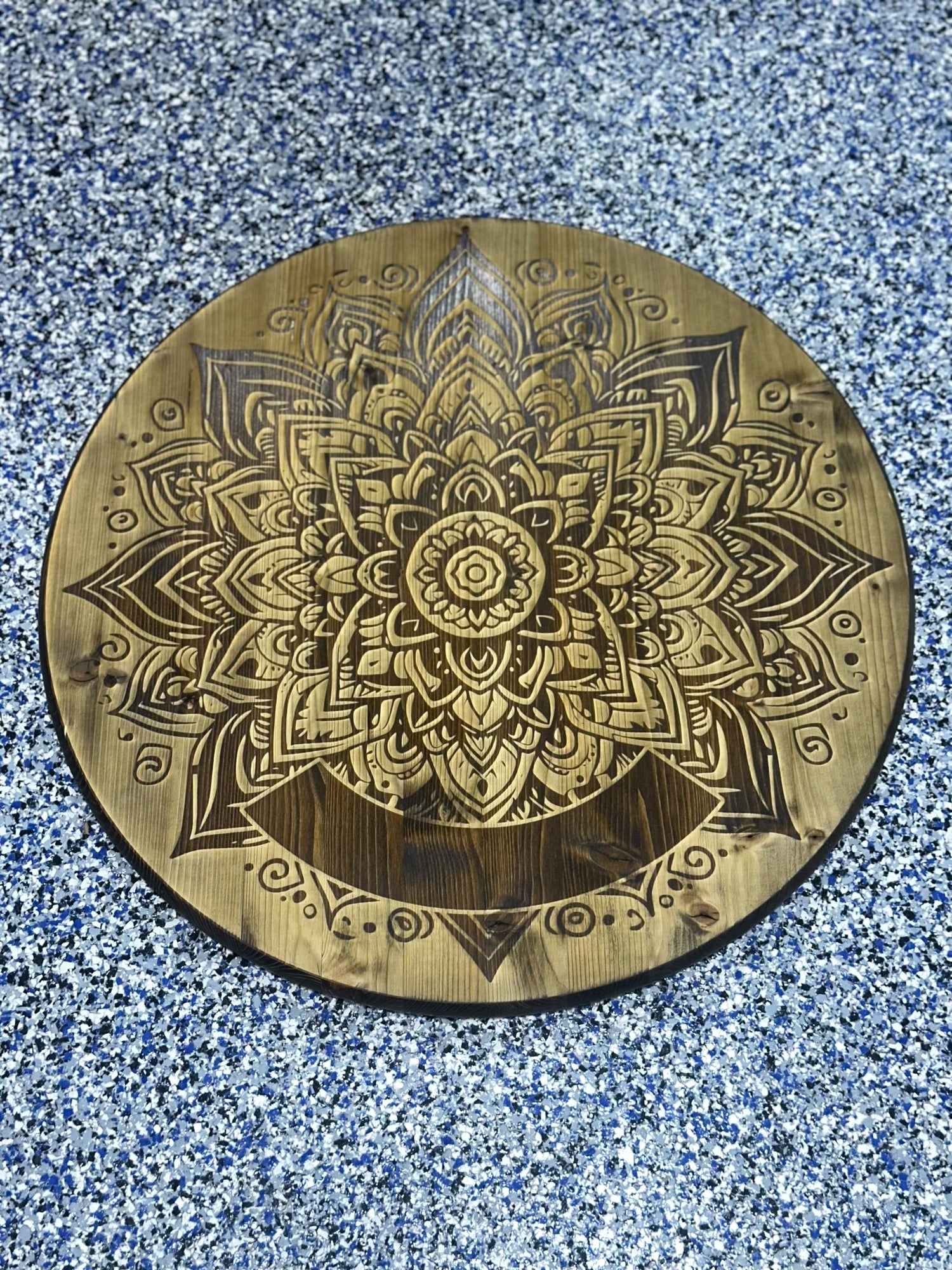 Wooden Mandala Engraving