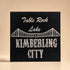 Kimberling City Table Rock Lake black acrylic magnet, front view