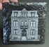 Personalized engraved slate house portrait coaster without added wording